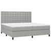 3142121 vidaXL Divan Bed with Mattress Light Grey 200x200cm Fabric