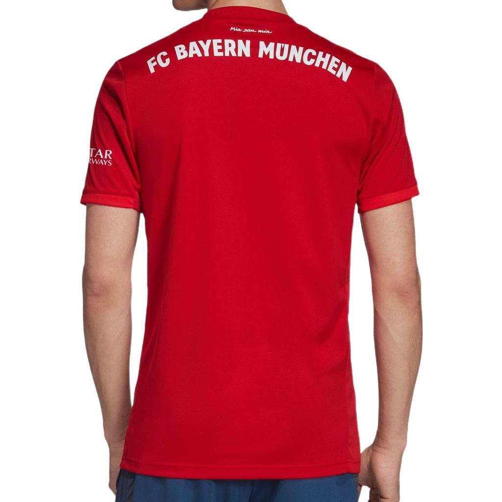 Adidas Bayern Munich Home Jersey With Letter Logo, Short Sleeve, Supporter Edition, 2019-2020 Season Men Tops Red DW7410