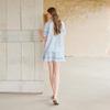 Xiangying Women's Embroidered Lightweight Two-Piece Skirt Set