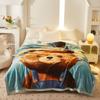 OEING Cute Animal Thick Flannel Blanket