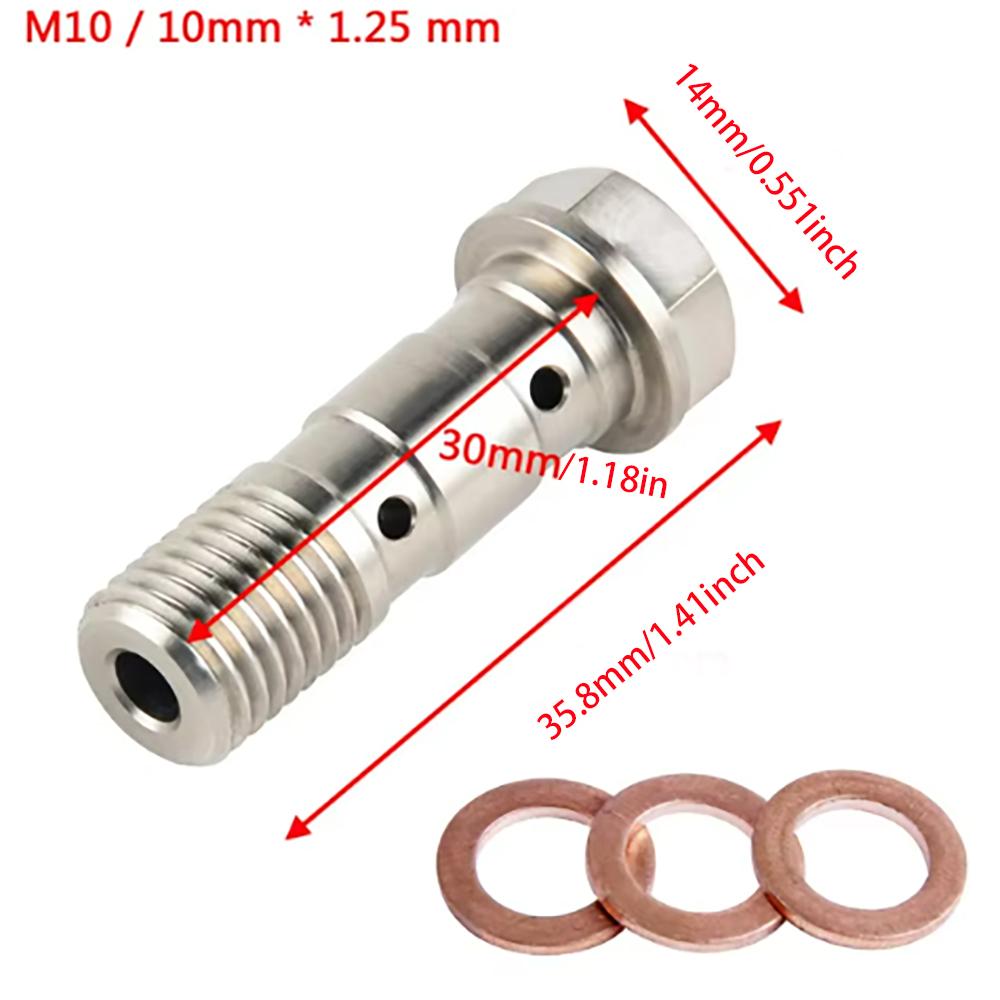 Motoraccessoires Remklauw Banjobout Ontluchtingsnippel M10X1.0MM/1.25MM Roestvrij Staal 304 voor yamaha ktm sherco