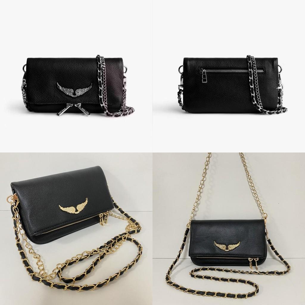 Elegante Bolso Pequeño de Hombro de PU con Alas de Metal y Cierre Magnético para Estilo Callejero