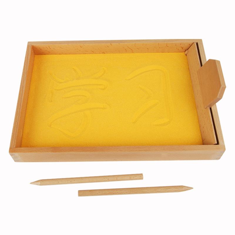 Vzdělávací puzzle pro rané vzdělávání Montessori Mateřská škola Pískový stůl Učební pomůcky Dětská Písková malba Škrabání pískem Mateřská škola Talíř pro nácvik slov