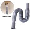 Universal Plastic Flexible Kitchen Basin Strainer Sink Extension Washbasin Drain Hose Pipe For Bathroom Kitchen Accessories