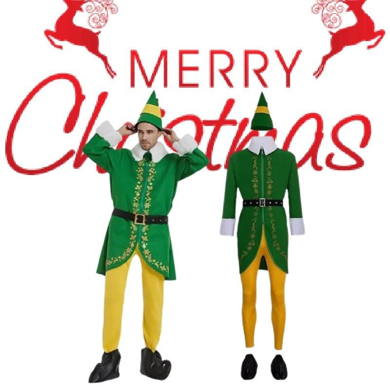 Festive Green Christmas Elf Outfit For Adults Cosplay Perfect For Halloween Events