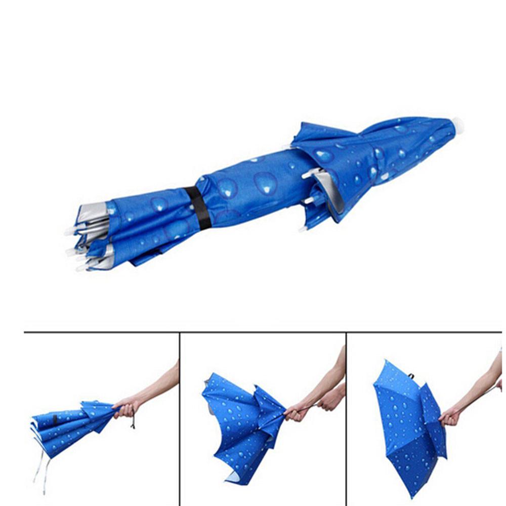 Multicolor Outdoor Foldable Double Umbrella Hat Sun Rain Cap Camping Fishing