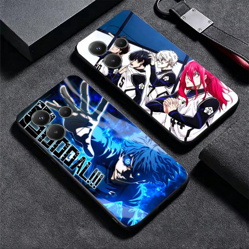 Blue L-Locks Isagi Yoichi Soft Phone Case for Xiaomi Redmi Note 12 13 14 15 Pro Plus 11 12S 11S 11T 10 4G Black Cover Back Shell