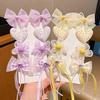 Children's Bow Hair Clip Set - Colorful Heart Hairpins for Girls