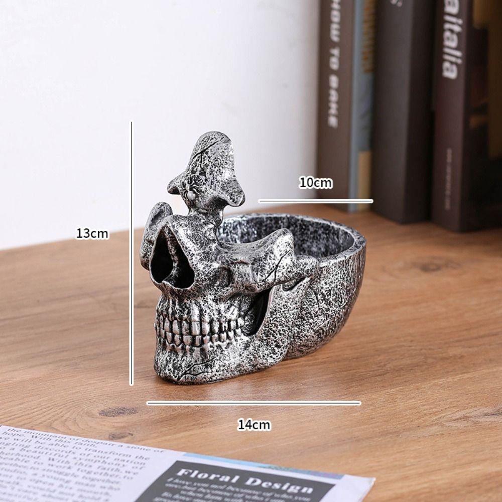 Anti-slip Skull Glasses Holder Creative Skull Resin Sculpture Glasses Display Stand  Living Room
