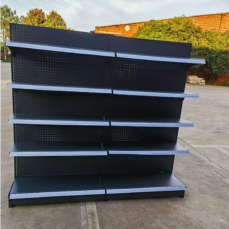 Double-Sided Multi-Layer Display Shelf for Snack Shops