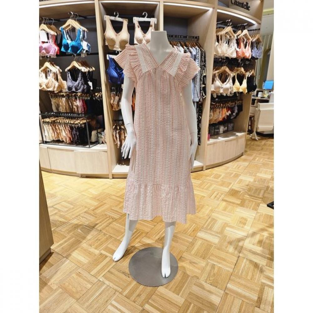 Barbara 2color Stripe Dress  Agw4603l PEACH PINK/85