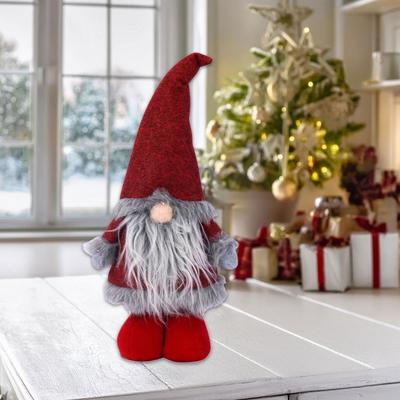 Festival Dwarf Santa Doll Soft Felt Cloth Christmas Decoration For Home Office Parties 20cm Height