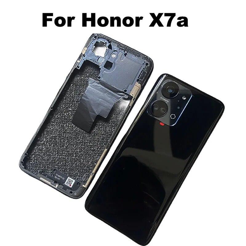 Для Huawei Honor X7a средняя рамка передняя панель держатель ЖК-дисплея металлический корпус задняя крышка батарейного отсека стеклянный корпус задняя дверь RKY-LX1 Full set Black