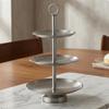 Easy Assembly ThreeTier Serving Stand | Stainless Steel Construction, 3 Tier Stand, for