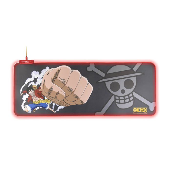 Tapis de souris XL - FRTEC - One Piece - Surface douce - Antidérapant - Éclairage LED