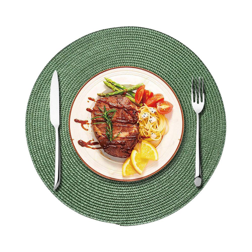 Round Woven Placemat Set - 38cm Heat Resistant & Eco-Friendly Coasters for Home