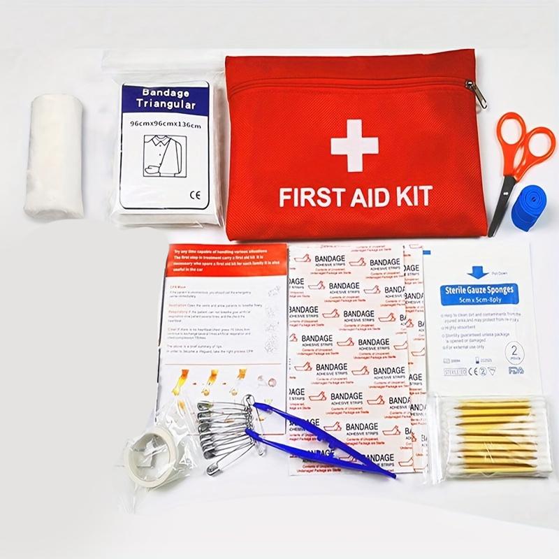 

Портативная аптечка первой помощи Аварийный комплект Домашний автомобильный уличный многоцелевой комплект красный