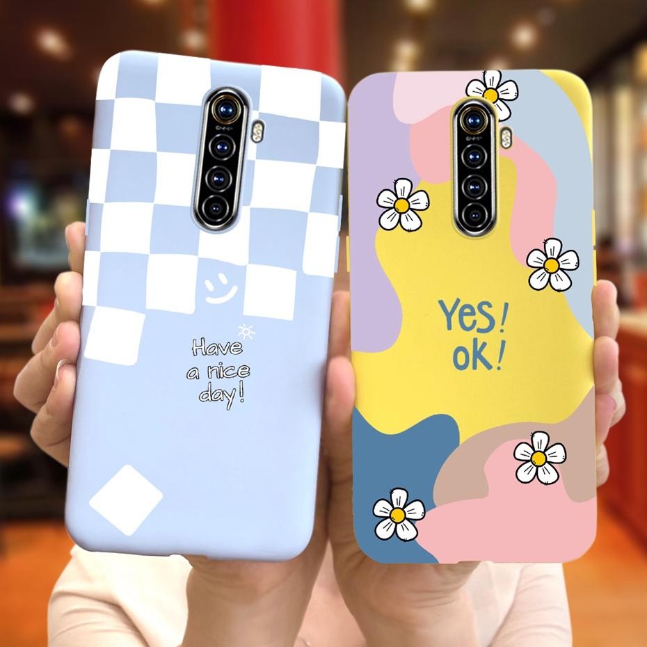 For Realme X2 Pro Phone Case Realme XT X2 Lovely Printing Candy Color Silicone Back Cover For RealmeX2 X 2 Pro XT Soft TPU Coque