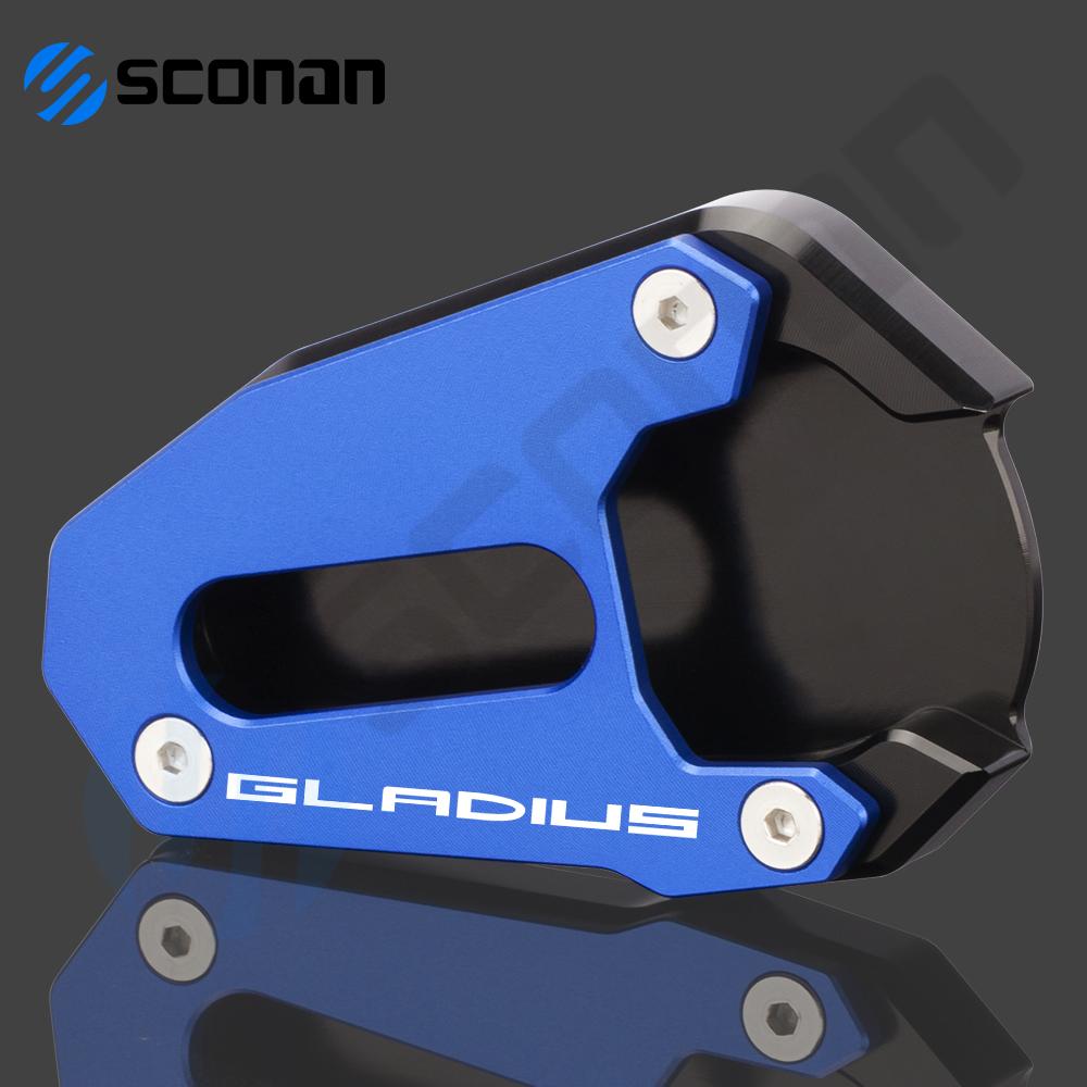 Motorcycle Side Stand Pad Plate Kickstand Enlarger Support Extension Pad For SUZUKI Gladius SFV 650 SFV650 2009 - 2016 2017