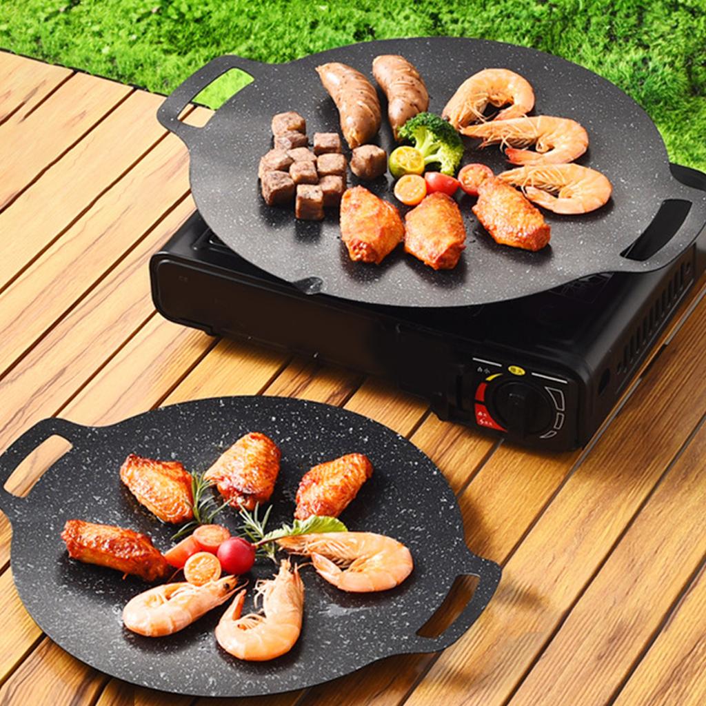 Korean Grill Pan Maifan Stone Anti High Temperature Resistant Grill Plate for Outdoor Camping