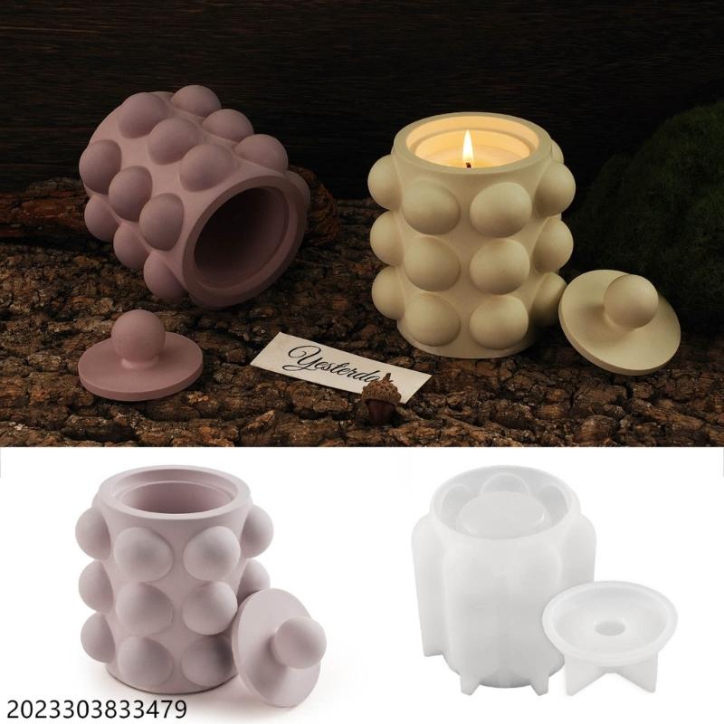 Resin Jar Molds with Lid Silicone Container Mold Jewelry Organizers Mold Storage Jar Epoxy Casting Candle Holder Molds