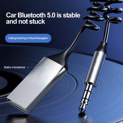 Bluetooth 5.0 Receiver 2 In 1 Wireless Transmitter USB To 3.5mm Jack Car Music Audio AUX Car Bluetooth Adapter Handsfree Kit