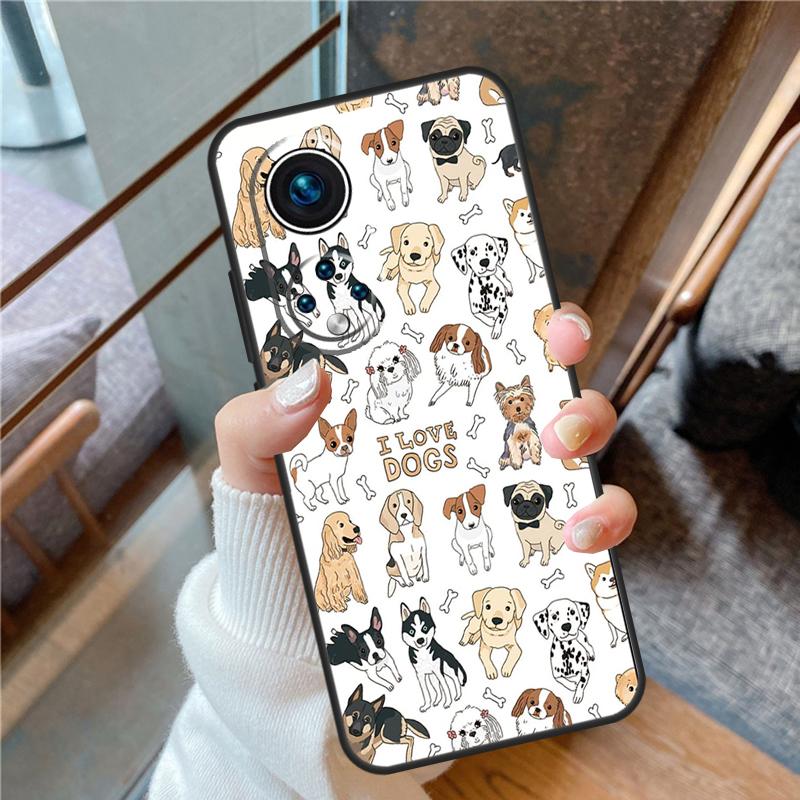 

French Bulldog Beagle Dogs Pattern For Honor Magic 8 Pro 7 6 5 Lite Case Cover For Honor 200 400 50 70 90 X8a X8b X9a X9b X9c Honor X8c
