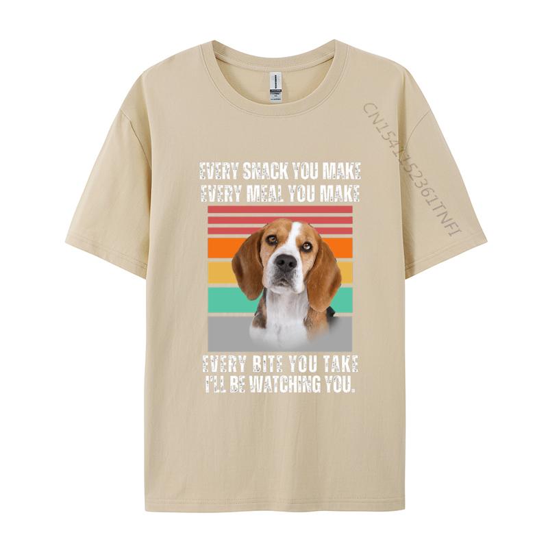 Beagle Every Snack You Make Every Meal You Make T Shirt Graphic TShirts Men Tee Shirt Unique Tshirts Oversized
