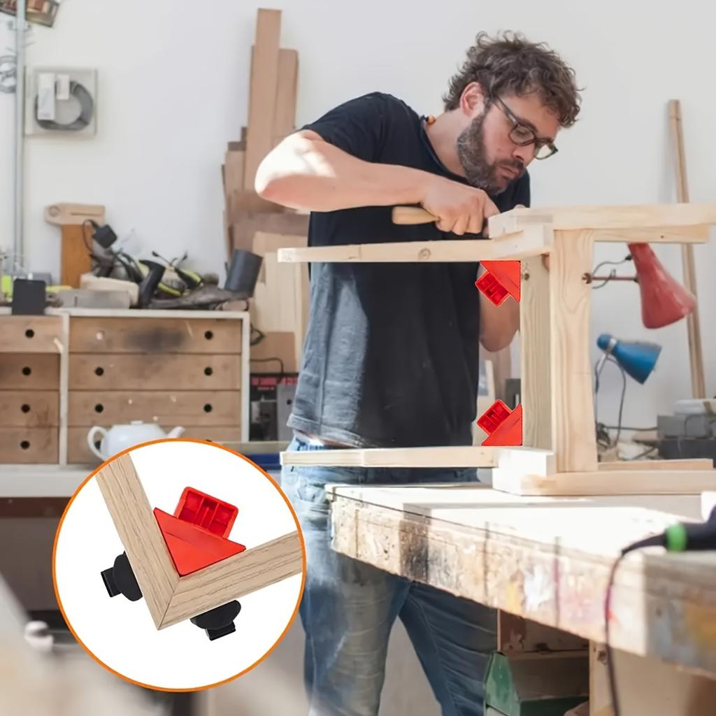 1PC/4PCS - Woodworking Right Angle Plywood Clip, Quick Fixing Clip Photo Frame Clip, Plastic Clip Hardware Clip