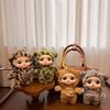 Cute Cartoon Leopard Series Big Eyes Vinyl Face Plush Doll Pendant Backpack Decoration Gifts