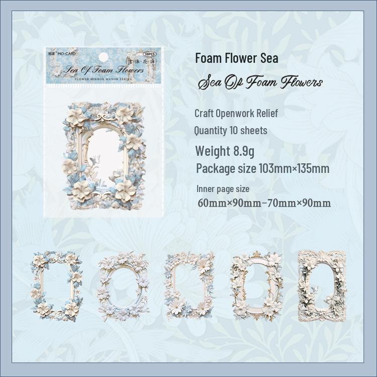 

Набор ретро-рамок для коллажа неправильной формы с тиснением: Серия Momo Manor - 6 уникальных стилей для DIY-журналинга