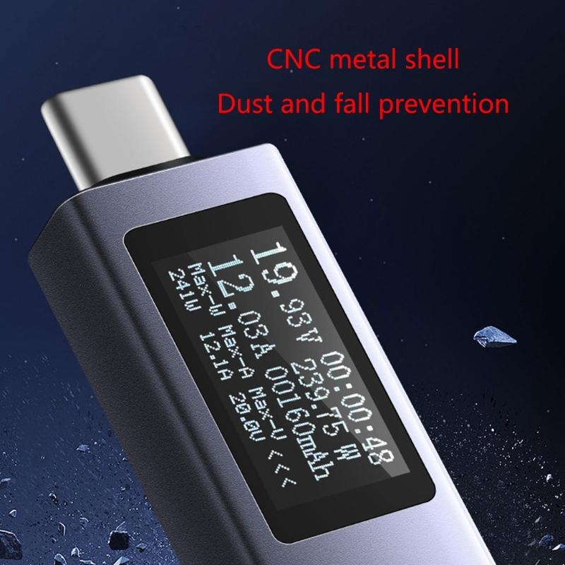 KOWSI Voltage Current Tester USB C Meter Tester Voltmeter Ammeter Detector USB C Charging Detector LED Display Portable