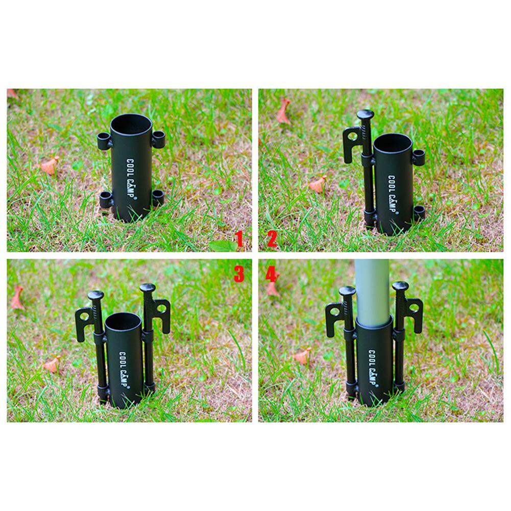 Outdoor Awning Fishing Canopy Poles Holder Windproof Tarp Pole Fixed Holder to Strengthen Windproof Tent Awning Pole Accessories
