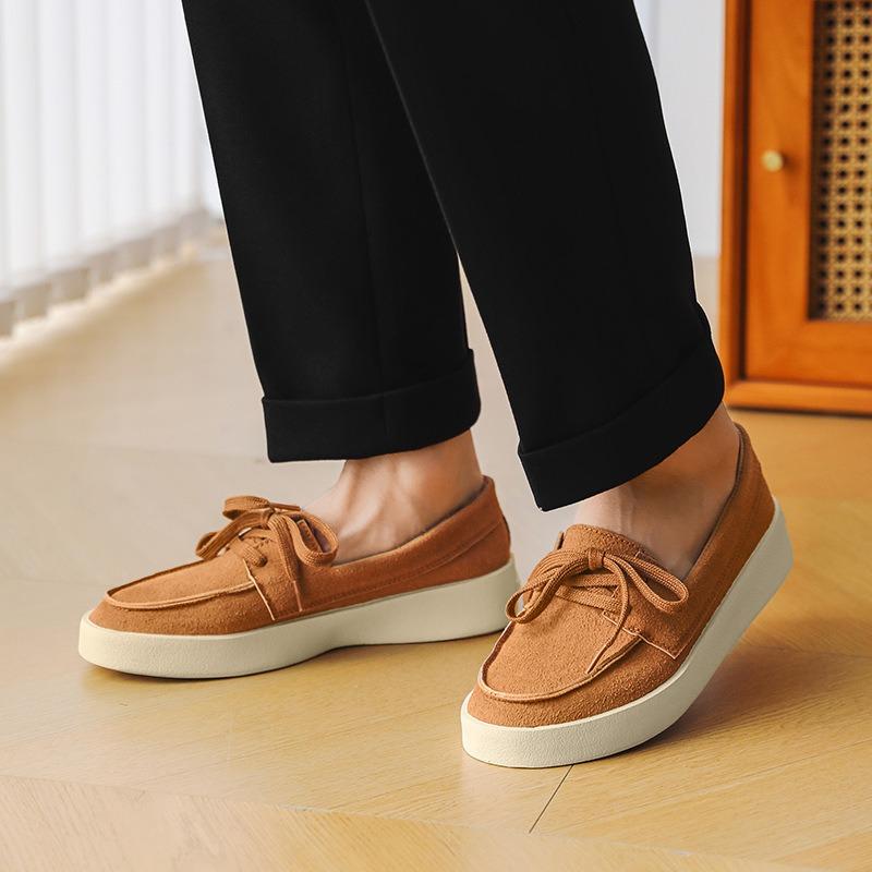 Fashion 2025 New Men's Retro Velvet Bow Flat Shoes Fashion Bow Loafer Men Outdoor Slip On Moccasin Driving Shoes Zapatos Footwae Male