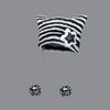 Abi Wind Handmade Cute Five-Star Cat Ears Striped Devil Warm Hat Knitted Ball Wool Hat Female