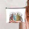 Women's Canvas Cosmetic Bag, Large-capacity Storage, Cosmetic Toiletry Bag, Student Stationery, Zipper Pencil Case