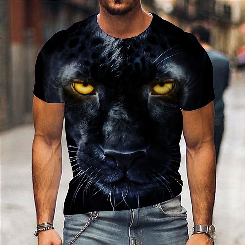 Men s Unisex Animal Graphic Prints T Shirt Short Sleeve T shirt 3D Print Crew Neck Shirt Sports Designer Casual Outdoor XL