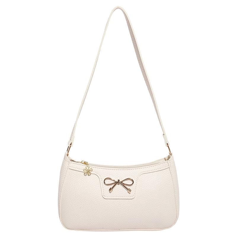 2025 Korean Style Bow Armpit Baguette Shoulder Bag - Fashionable & High Quality for Women