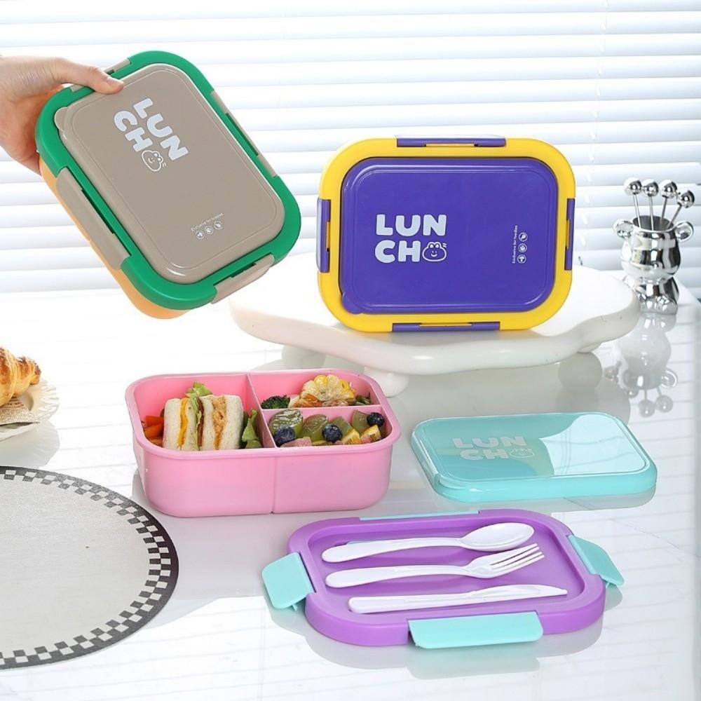 With Fork and Spoon Lunch Box Reusable Insulated Lunch Container Box Food Storage Box Worker