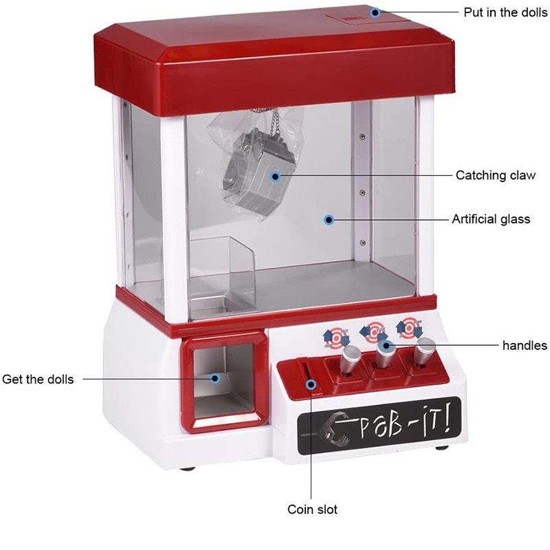 Children's Coin-operated Mini Claw Machine with Music - Large Size Toy for Catching Dolls