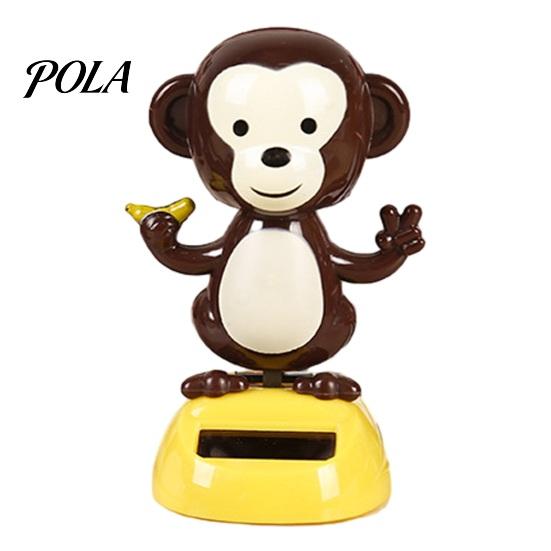 Banana Holding Monkey Figure Solar Car Ornaments, Shaking Head Toy, Toy Figure, Dashboard Swinging Interior Decoration Ornaments