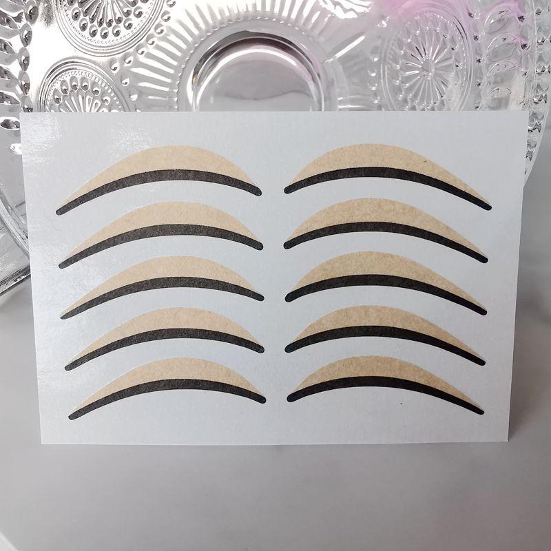 Black Almond Skin-Tone Double Eyelid & Cat-Eye Eyeliner Stickers with Smoky Eyeshadow Stickers