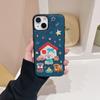 Fashion Denim Fabric Embroidery Puppy Dog Phone Case For iPhone 16 15 13 14 Pro Max Shockproof Back Cover Shell