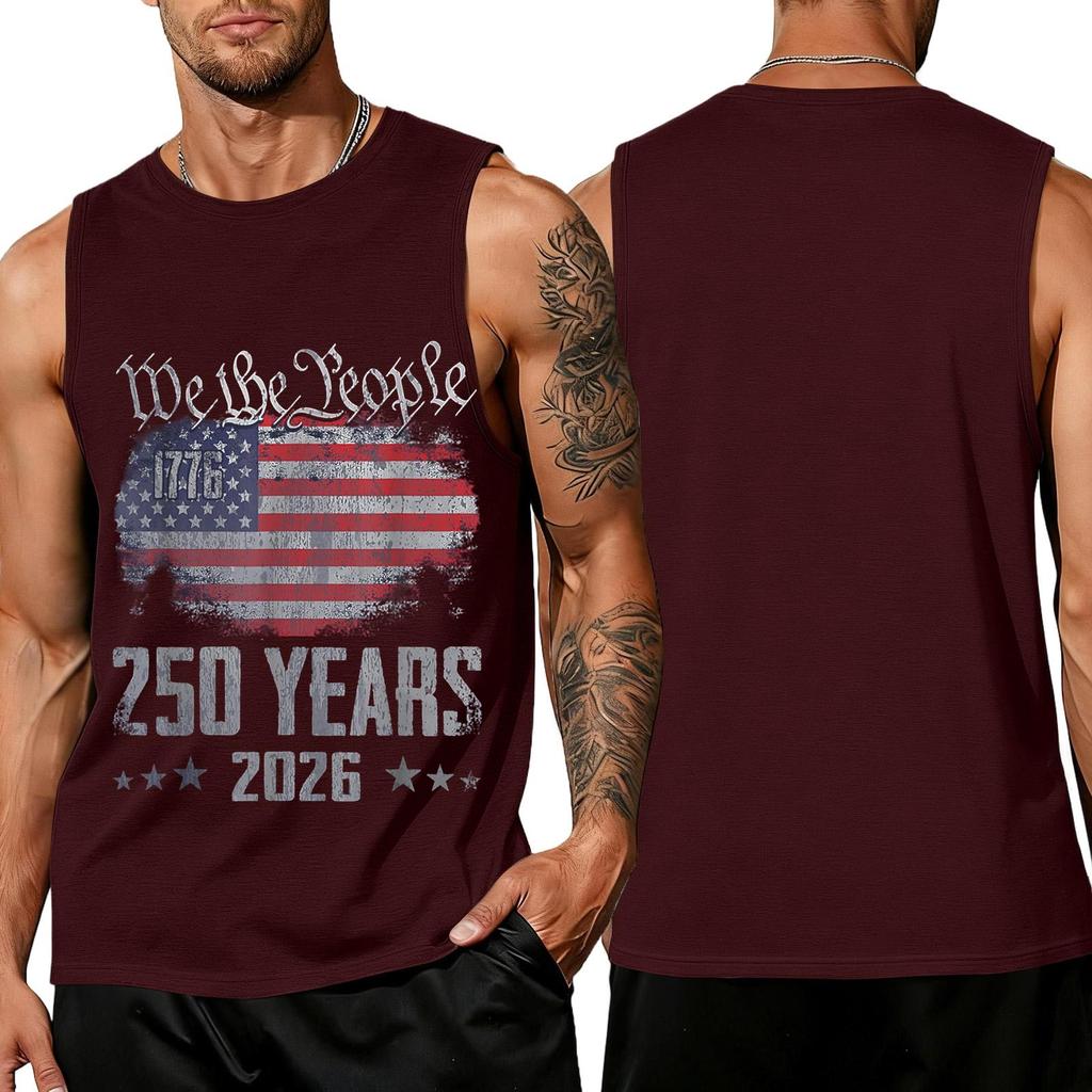 Men's Sleeveless Tank Top Loose Fit Casual Summer Vest Lightweight Breathable Fabric Comfortable Daily Wear