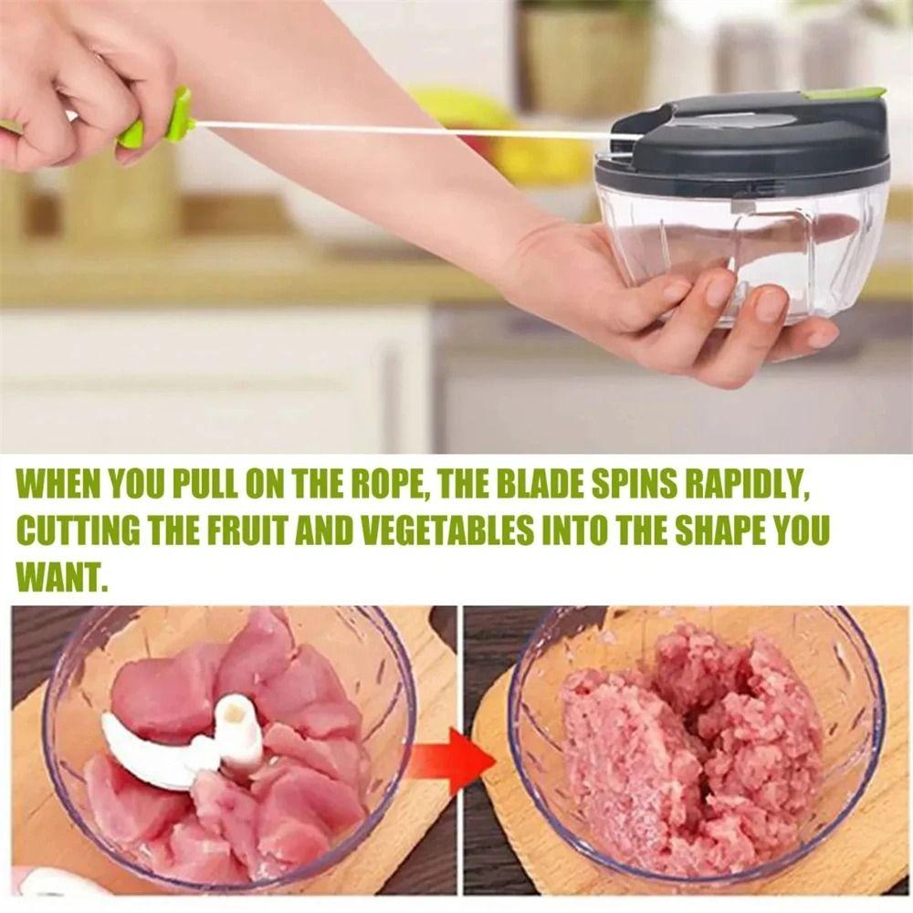 With Cover Manual Food Chopper Easy To Wash Kitchen Food Processor Onion Cutter  Fruits