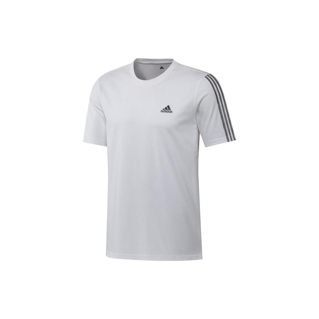 adidas T Shirts Men's White Crew Neck Moderate Straight Fit GK9431
