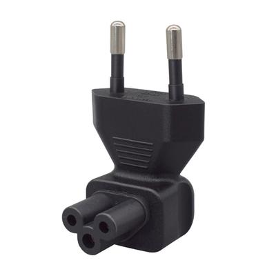 EU Standard Power Plug Adapter with EU4.0MM Male To IEC320 C5 Female Right Angled Connection for Electronics