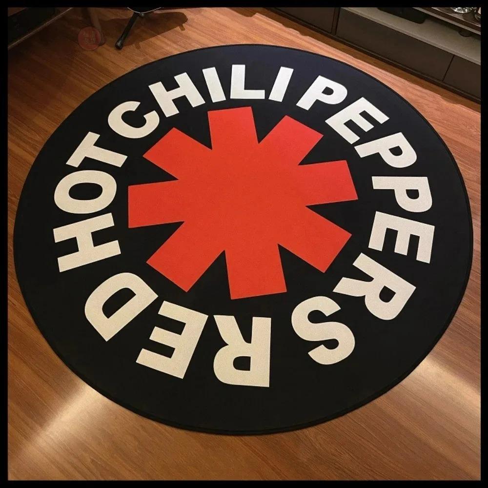 

Music Band Print Round Rug Non Slip Carpet for Living Room Bedroom Office Modern Home Floor Mat Lovers Rug Exquisite Decoration 80X80cm