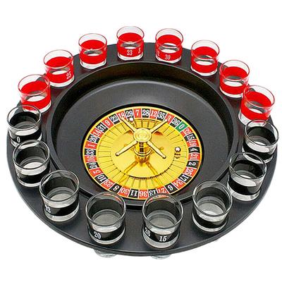 Party-Trinkset für Erwachsene, Russland, Trinkspiel, Drehscheibe, Schnapsglas, Roulette-Set, Trinkspiel mit 16