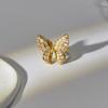 Italian Design Butterfly Ring Women'S Niche Personality Copper Gold Plated Tail Ring Tide Open Ring Ring